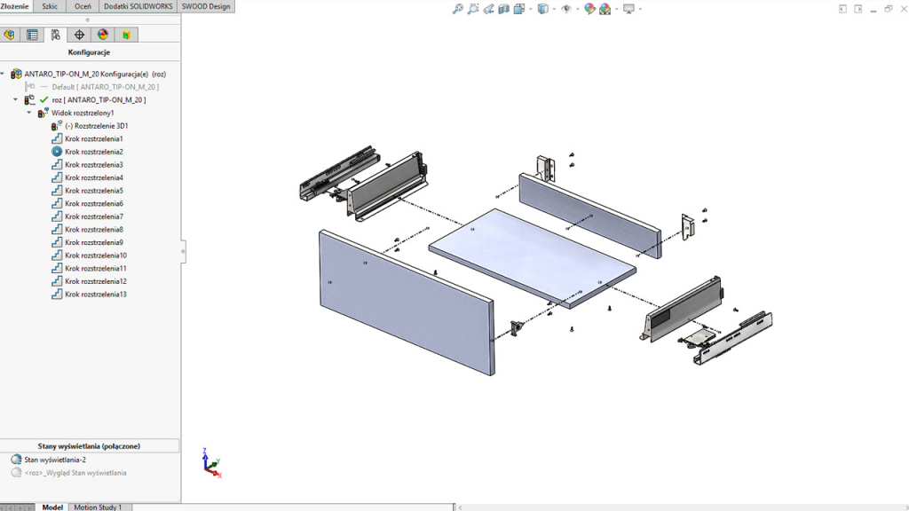 Galeria SWOOD CAD/CAM oraz dodatki m.in. SOLIDWORKS